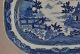 Bridgeless Chinoiserie Blue And White Transferware 16 Inch Platter C 1800 Platters & Trays photo 2