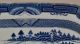Bridgeless Chinoiserie Blue And White Transferware 16 Inch Platter C 1800 Platters & Trays photo 4