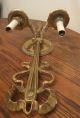 Antique Very Big Ornate Solid Brass Victorian Wall Electric Sconce Fixture Light Chandeliers, Fixtures, Sconces photo 9