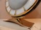 Mid Century Bauhaus Brass Table Clock Karl Lauffer / Schwenningen Art Deco photo 9