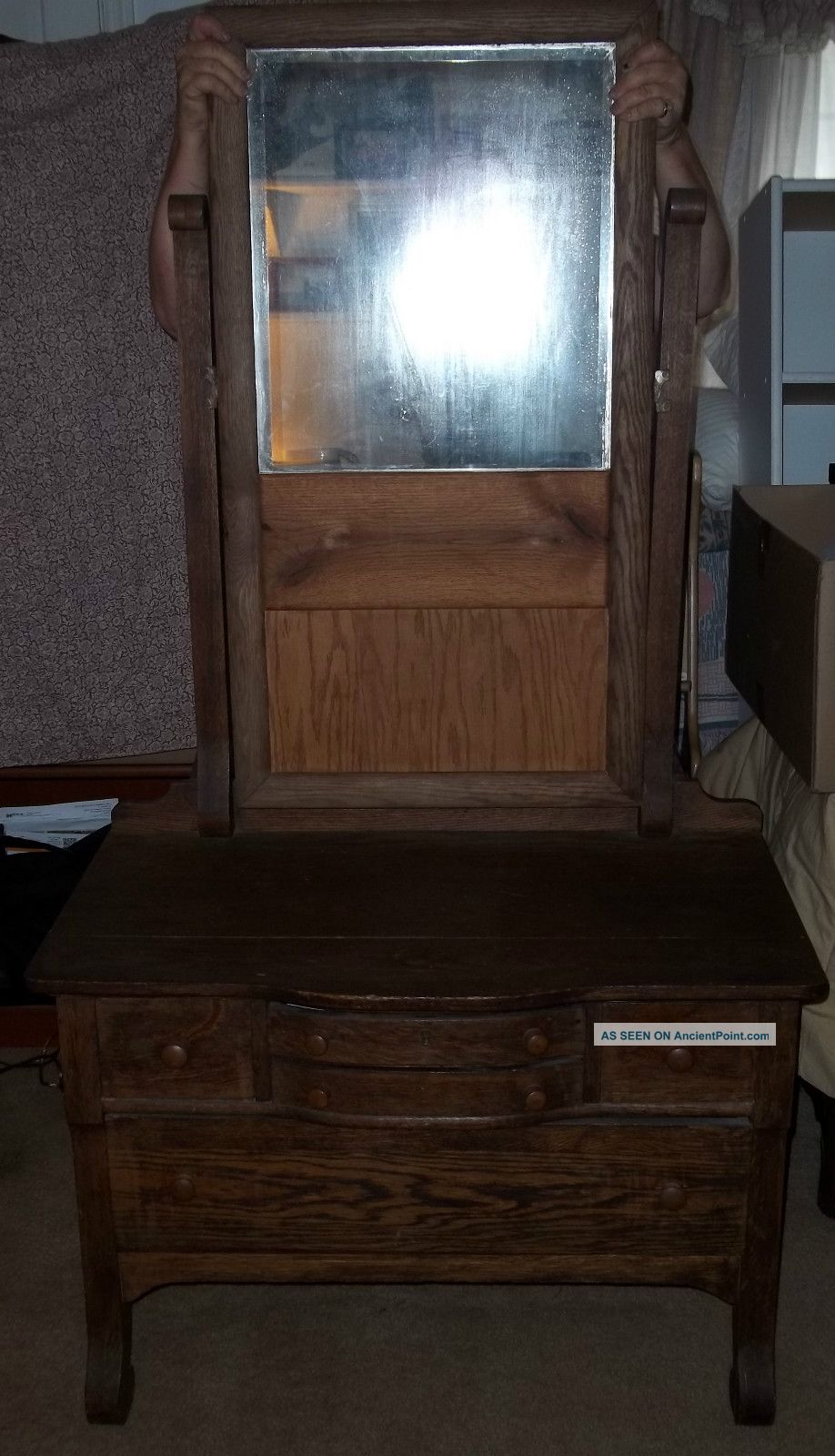 Antique Mirror Dresser Local Pickup Only Unknown photo