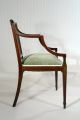 Vintage Paint Decorated Sheraton Style Mahogany Arm Chair Paint Decoration 1900-1950 photo 1