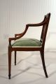 Vintage Paint Decorated Sheraton Style Mahogany Arm Chair Paint Decoration 1900-1950 photo 2