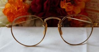 Antique Vintage Gold 12k Gf Rim Ful - Vue Eyeglasses Spectales photo
