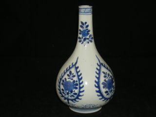 Excellent Chinese Blue And White 18th C Kangxi Vase With Flaming Mandorla,  Hb photo