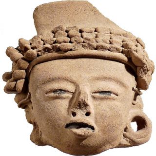 Pre Columbian Pottery Large Male Dignitary Head 6¼in 16cm Veracruz 600 Ad photo