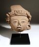Pre Columbian Pottery Large Male Dignitary Head 6¼in 16cm Veracruz 600 Ad The Americas photo 1