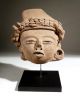 Pre Columbian Pottery Large Male Dignitary Head 6¼in 16cm Veracruz 600 Ad The Americas photo 2