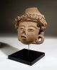 Pre Columbian Pottery Large Male Dignitary Head 6¼in 16cm Veracruz 600 Ad The Americas photo 5