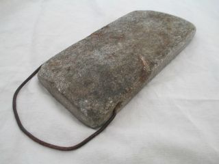 Antique 1880 - 1900 Soapstone Bed Foot Warmer Stone Bail Handle Sleigh Primitive photo
