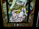 Antique Stained Glass Window Portrait Of A Woman Tiffany Style Large Unknown photo 3