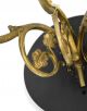 Antique Sconces Pair Gold Bronze Brass French Empire Vintage Black Ornate Wall Chandeliers, Fixtures, Sconces photo 4