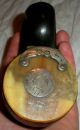 Antique 1771 Horn Snuff Mull W/ Silver Plate & Brass Heart Rare Piece Primitives photo 1