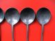 Rare Complete Set Of 6 Antique Pewter Dinnerspoons With Hallmark,  19th Cent Ad Metalware photo 1