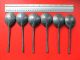 Rare Complete Set Of 6 Antique Pewter Dinnerspoons With Hallmark,  19th Cent Ad Metalware photo 3