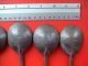 Rare Complete Set Of 6 Antique Pewter Dinnerspoons With Hallmark,  19th Cent Ad Metalware photo 4