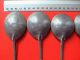 Rare Complete Set Of 6 Antique Pewter Dinnerspoons With Hallmark,  19th Cent Ad Metalware photo 5