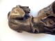 Gorgeous Antique Bronze Lion Statuette/applique Metalware photo 2