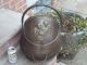 Antique Embossed Coal Scuttle Brass Belgium Bucket Ash Can Old Early Metalware photo 1