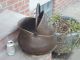 Antique Embossed Coal Scuttle Brass Belgium Bucket Ash Can Old Early Metalware photo 4