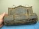 Antique Primitive Wall Mounted Tin Candle Stick Holder Case Hearth Display Toleware photo 3