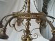 Victorian Art Nouveau Chandelier 7 Light Twist Pole Old French Fixture Light Lamps photo 10