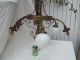 Victorian Art Nouveau Chandelier 7 Light Twist Pole Old French Fixture Light Lamps photo 11