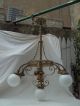 Victorian Art Nouveau Chandelier 7 Light Twist Pole Old French Fixture Light Lamps photo 2