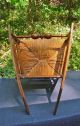 Delaware Valley 4 - Slat Ladder Back Rocking Chair,  Late 18th C Antique,  Rush Seat Pre-1800 photo 4
