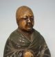 D132: Japanese Old Pottery Ware Buddhist Statue Great Monk Shinran Statues photo 3