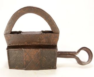 Antique Medieval Padlock With Key,  Fully Functional Ca 1000 - 1500 Ad photo