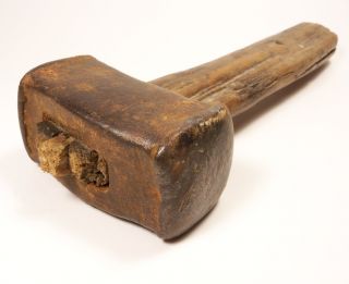 Medieval Small Hammer To Work Copper With Handle Ca 1000 - 1500 Ad photo