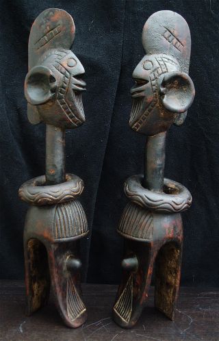 A Pair Of Mumuye Shoulder Or Yoke Masks photo