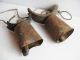 2 Old Rustic Cow Buffalo Elephant Rusty Metal Bells 649grams Thailand Asia Primitives photo 7