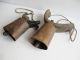 2 Old Rustic Cow Buffalo Elephant Rusty Metal Bells 649grams Thailand Asia Primitives photo 8