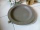 Antique French Shabby Metal Warm Plate Primitives photo 1