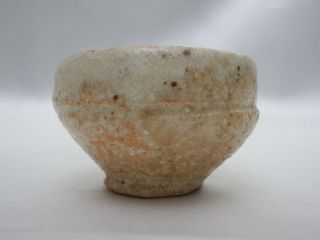 Old Guinomi - Japanese Alchool Cup - Pottery Shino Ware - W/wooden Box 446 photo