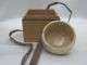 Old Guinomi - Japanese Alchool Cup - Pottery Shino Ware - W/wooden Box 446 Glasses & Cups photo 7