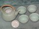 Vintage Chinese Celadon Teapot And 4 Cups Teapots photo 3
