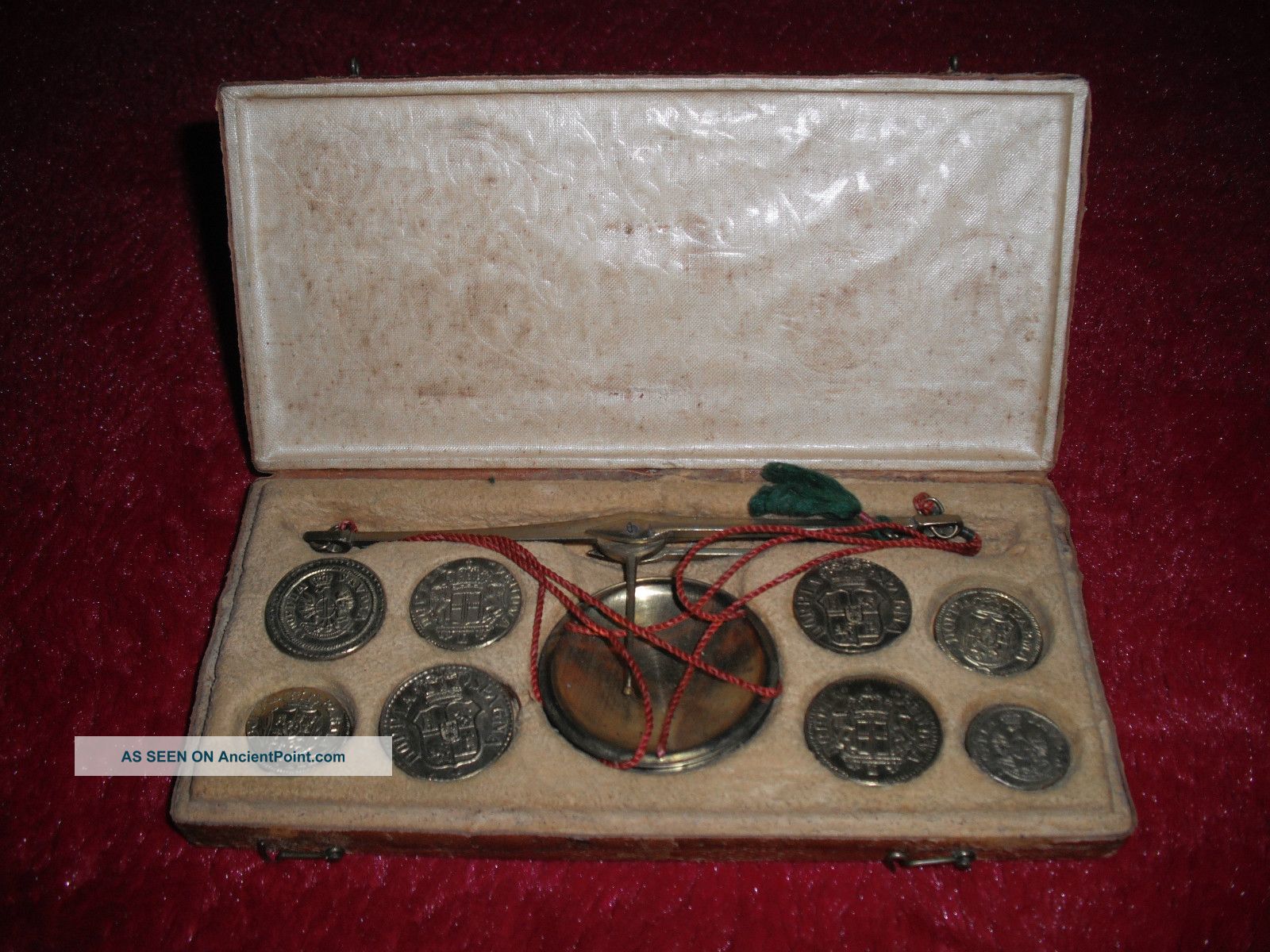 Rare And Complete 18th Century Italian Coin Scale Scales photo