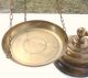 Antique Vintage Bronze Metal Balance Weighing Scale General Store Produce Wood Scales photo 5