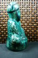 Antique Islamic Turquoise Pottery Figure Of A Bearded Man In A Turban Kashan Middle East photo 3