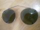 Antique Clip Over Green Glass Sunglasses Spectacles (t) Optical photo 2