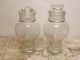 Vintage Glass Apothecary Drugstore Candy Display Vanity Buffet Jars 2pc Bottles & Jars photo 1