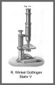 Early R Winkel Gottingen Antique Brass Microscope 