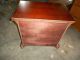 Vintage Mahogany Finished Ornate Bombay Style 3 - Drawer Chest Of Drawers Post-1950 photo 4