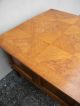 Mid - Century Burl And Inlay Parquet Nightstand / Side Table / End Table 2429 Post-1950 photo 10