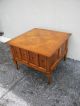 Mid - Century Burl And Inlay Parquet Nightstand / Side Table / End Table 2429 Post-1950 photo 1