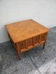 Mid - Century Burl And Inlay Parquet Nightstand / Side Table / End Table 2429 Post-1950 photo 8