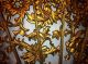 Fabulous Antique Wall Art Barbelo Gesso Antique Gold Fan Roses W Scrolls Ornate Mid-Century Modernism photo 3